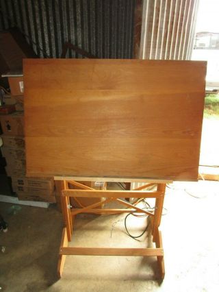 Vintage Wooden Oak Adjustable Drafting Table 36 " X 24 " Cond Local P/u