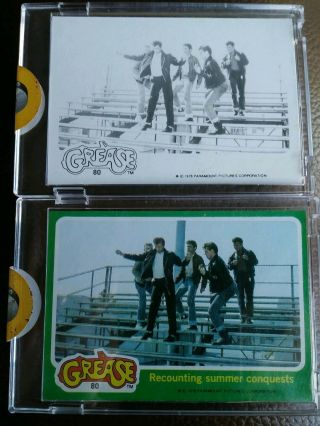 1978 Topps Grease Movie (2) Proof Card Set 80 Blank Back Topps Vault Travolta