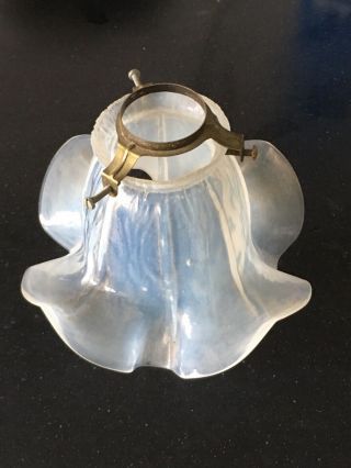 Art Deco / Art Nouveau antique Vaseline Glass Lamp Shade 2