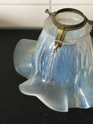 Art Deco / Art Nouveau antique Vaseline Glass Lamp Shade 3
