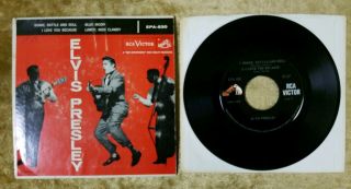 Elvis Presley Shake Rattle And Roll/blue Moon 7 " 45 Rpm Rca Victor Epa 830