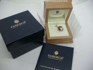 Faberge Modern Pendant Diamond 18kt Lady Bug Guilloche Enamel 18k Solid Gold.