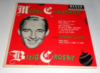 45rpm Ep Christmas Decca Ed - 547 Bing Crosby Merry Christmas Andrews Sisters 1953