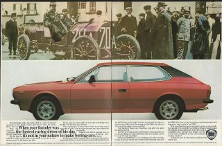 1981 Lancia Hpe 1600 2 - Page Advertisement,  British Advert,  With 1900 Lancia Race
