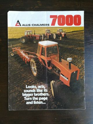 Vintage 1975 Allis - Chalmers 7000 Farm Tractor Brochure