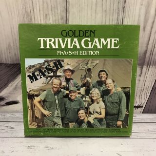 Golden Trivia Game M A S H Edition 1984 Vintage No 4154 Mash Board Game