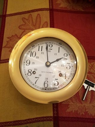 Vintage Seth Thomas Corsair Ship Bell Nautical Clock E537 - 000 Cat:1004