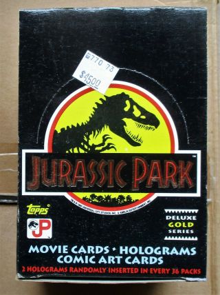 Topps Jurassic Park Gold Series Trading Card Full Box