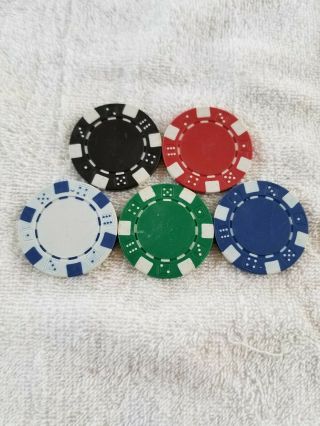 (210 Count) 5 Color Casino Quality Poker Chips