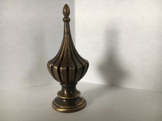 Vintage Brass Lamp Finial Antique 2 3/4 H