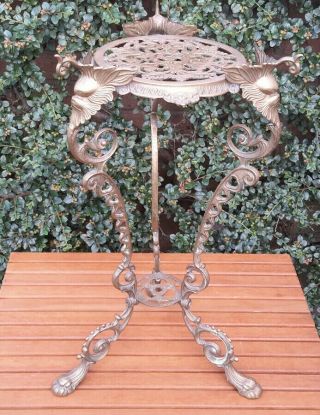 Decorative 2 Tier Vintage 56cm Brass Ape Display Cake Plant Stand Table