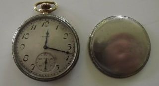 Elgin Pocket Watch Circa 1927 Silveroid Case with Gold Filled Frame 2