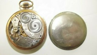 Elgin Pocket Watch Circa 1927 Silveroid Case with Gold Filled Frame 3