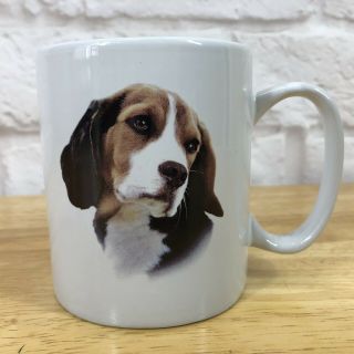 Beagle Dog Breed Coffee Mug Tea Cup Large Size Bow Wow Meows Brand White