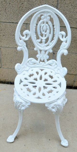 Antique Cast Iron Victorian English Garden Lawn Chair Collectible