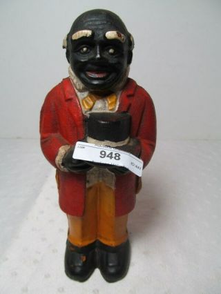 P948 Uncle Moses Cast Iron Bank 8.  5 " X3.  5 "