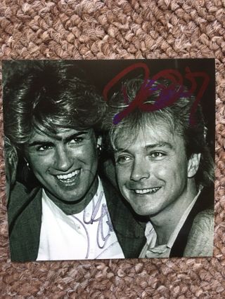 George Michael & David Cassidy Hand Signed Autograph Photo Offers Welcome