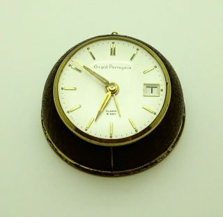Vintage Girard Perregaux 8 - Day Alarm Clock Swiss Made 2