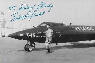X - 15 Pilot Scott Crossfield Signed Bw 4x6 Photograph Of Crossfield With X - 15