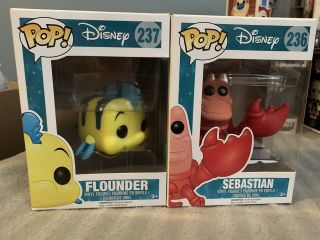 Funko Pop Disney Sebastian 236 And Flounder 237 The Little Mermaid