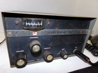 Citi - Fone Ss 23 - Channel Tube Cb Radio Vintage Transceiver W/ Microphone