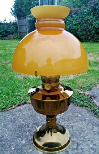 Vintage Brass Aladdin 23 Oil Lamp And Burner Plus Shade Order