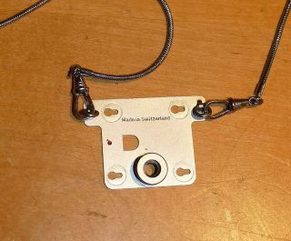 Vintage Tessina Tripod Plate With Neck Chain For 35 Subminiature Camera