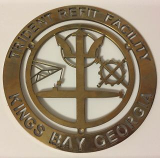 Trident Refit Facility Kings Bay Georgia Bronze Plaque