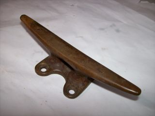 Vintage Solid Bronze Brass Boat Cleat 5 - 3/4 " - Antique Sailboat Cleat Rare