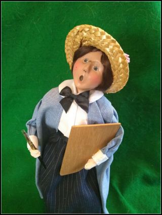 Byers Choice " The Cries Of London " Caroler Lady Artist No Easel 2000