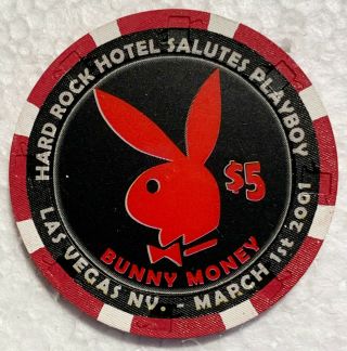 Hard Rock Hotel & Casino Las Vegas Playboy Bunny Money 2001 $5 Chip