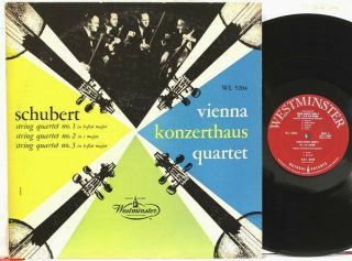 Wl 5204 Schubert String Quartets 1 - 3 Vienna Konzerthaus Quartet Westminster