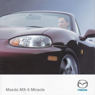 Brochure Folder 2000 Mazda Mx - 5 Miracle Miata _ Germany