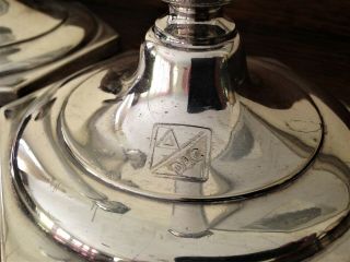 DAC Detroit Athletic Club Candlesticks - Reed & Barton Vintage Silverplate (2) 2