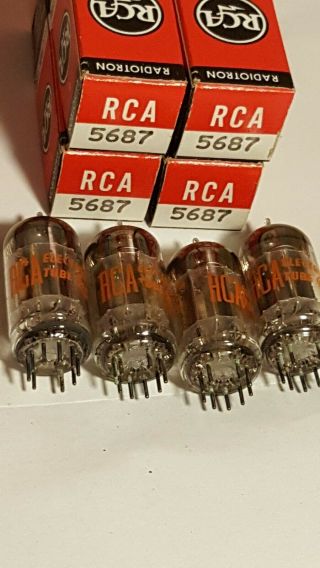 4 5687 Rca Nos Nib Radio Amplifier Vintage Electron Vacuum Tube Valve 5687