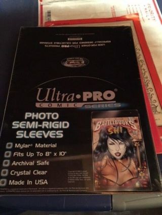 Ultra Pro Comic Series Mylar 8 " X 10 " Photo Size Sleeves,  100 Count Box
