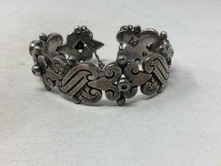 Hector Aguilar Taxco Mexico 940 Sterling Silver Fertility Bracelet 7 " 101g