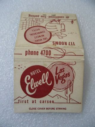 Las Vegas Early 50s Hotel Elwell Casino Club Bar Lounge Restaurant Matchbook 3