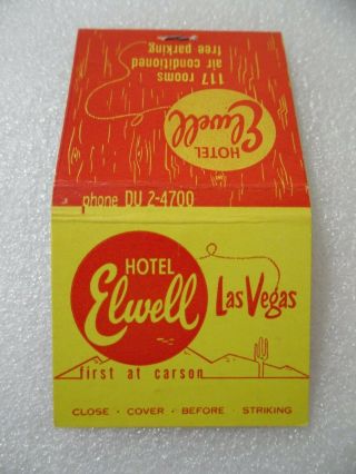Las Vegas Early 50s Hotel Elwell Casino Club Bar Lounge Restaurant Matchbook 2