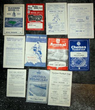 11 Vintage West Ham Away Game Programs From The 1950s