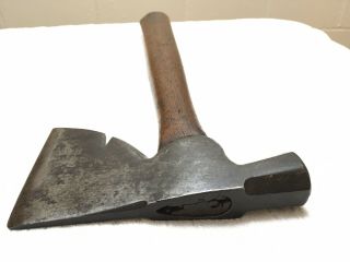 Vtg Carpenters PLUMB HATCHET Axe Hammer Nail Puller Octagonal Head With Handle. 3