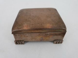 Vintage Poole Sterling Silver Cigarette Box - 246.  91 Grams