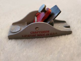 Vintage Craftsman Mini Block Plane 3 1/2 Inches Usa Miniature 107 - 37037