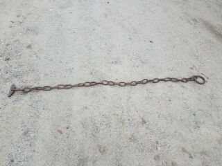 VINTAGE Hand Forged ANCHOR CHAIN Antique Ship Holding Chain Link 8 Ft MAINE 3
