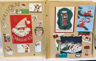 Scrapbook Of Vintage 1950’s Christmas Greeting Cards 120,  Brian Day Mid Century
