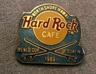 1989 Hard Rock Cafe North Shore Hawaii World Cup Of Surfing Collectors Pin