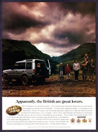 1997 Land Rover Discovery Photo " British Are Great Lovers " Vintage Print Ad