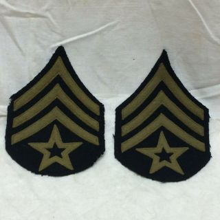 Wwi U S Army Color Sergeant Patches Sleeve Chevron Vintage Pair Wool