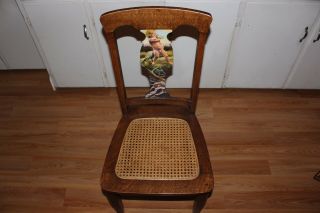 Antique T - Back Oak Chair