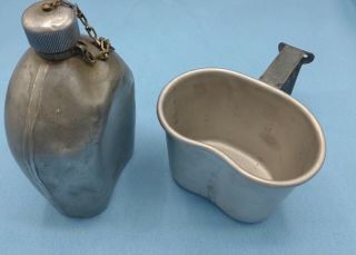 World War 1 Wwi Us Agm Co 1918 Canteen And Cover With 1944 Cup